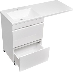 Stella Polare Тумба под раковину Памелла 60 под стиральную машину белая – фотография-8